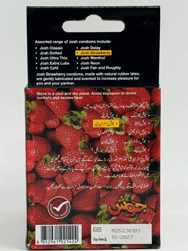 Josh Strawberry Flavored Condoms